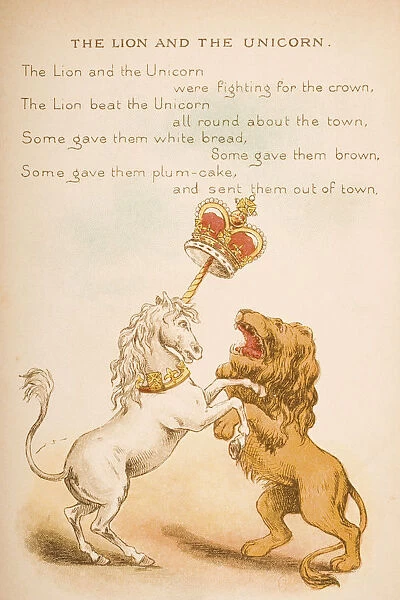 The Lion And The Unicorn From Old Mother Gooses Rhymes And Tales Illustration By Constance Haslewood Published By Frederick Warne & Co London And New York Circa 1890s Chromolithography By Emrik & Binger Of Holland