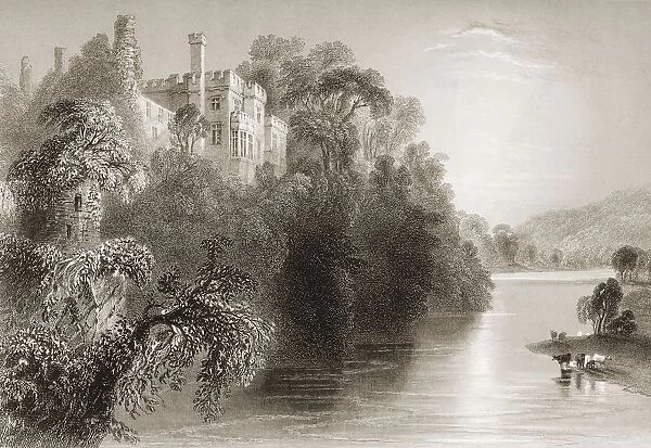 Lismore Castle, County Waterford, Ireland. Drawn By W. H. Bartlett, Engraved By E. Benjamin. From 'The Scenery And Antiquities Of Ireland'By N. P. Willis And J. Stirling Coyne. Illustrated From Drawings By W. H. Bartlett. Published London C. 1841