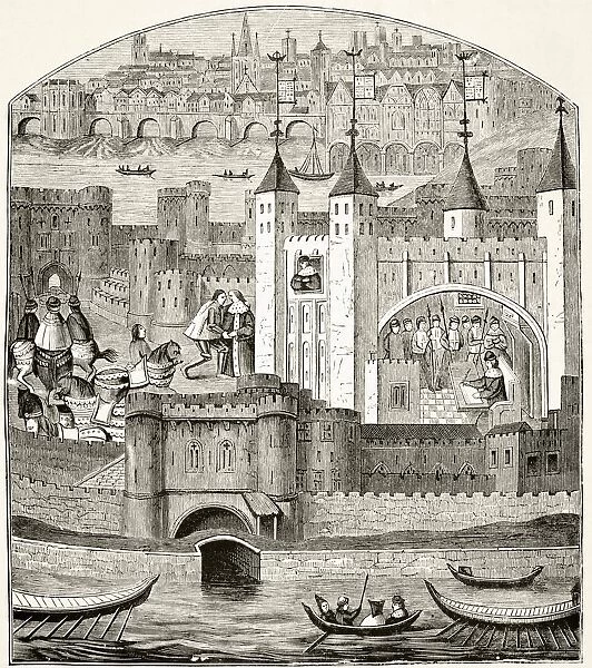 London And The Tower Of London In The Fifteenth Century. From The National And Domestic History Of England By William Aubrey Published London Circa 1890