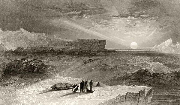 The Look Out From Cape George Russell From Arctic Explorations In The Years 1853, 54, 55 By American Explorer Doctor Elisha Kent Kane 1820 To 1857 Volume 1 Published In Philadelphia By Childs And Peterson 1856 Engraved By R. Hinshelwood After A Work By J. Hamilton From A Sketch By Doctor Kane