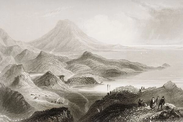 Lough Conn And Mount Nephin, County Mayo, Ireland. Drawn By W. H. Bartlett, Engraved By E. Benjamin. From 'The Scenery And Antiquities Of Ireland'By N. P. Willis And J. Stirling Coyne. Illustrated From Drawings By W. H. Bartlett. Published London C. 1841