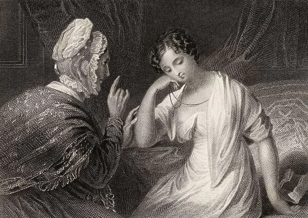 The Love Letter Engraved By Charles Rolls After Painting By H. Richter