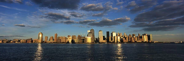 Lower Manhattan At Sunset, Viewed From Jersey City