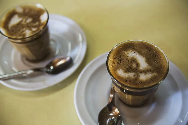 Machiato Coffee In The Tomoca Coffee House; Addis Ababa, Ethiopia
