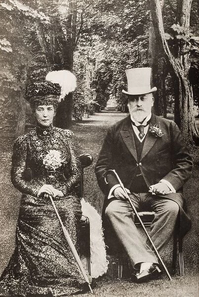 Their Majesties King Edward Vii 1841-1910 And Queen Alexandra 1844-1925. From The Book King Edward And His Times By AndrA©Maurois. Published 1933