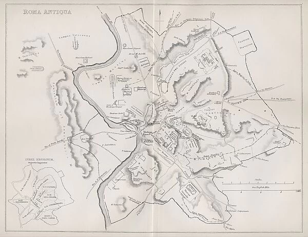 Map Of Ancient Rome From The National Encyclopaedia Published By William Mackenzie London Late 19Th Century