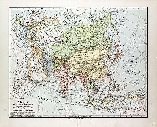 Map Of Asia, 1899