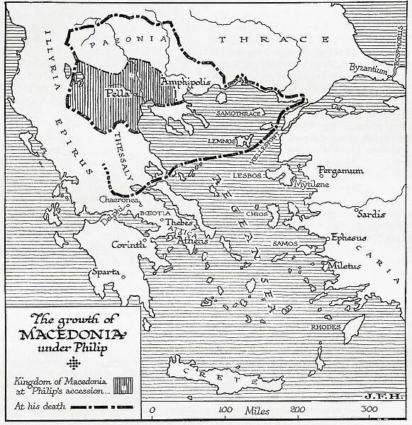 Map Growth Macedonia Rule Philip II Of Macedon