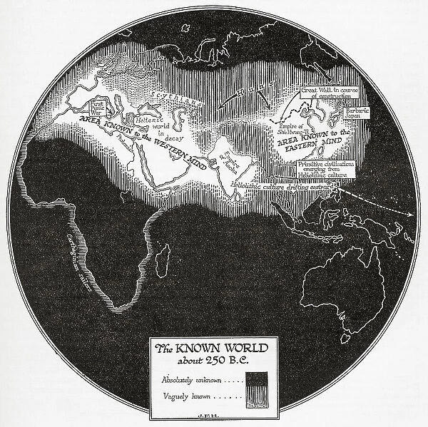 Map Known World C. 250 BC B. C. Cartography Chart