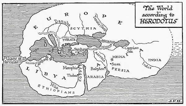 Map World Herodotus Cartography Chart Countries