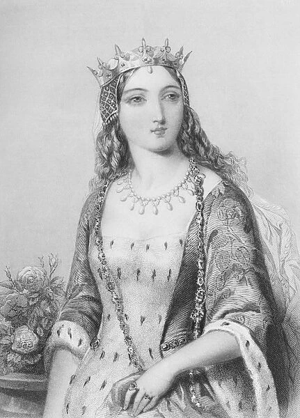 Margaret Of Anjou, 1429-1482. Queen Of King Henry Vi Of England. Engraved By W. J. Edwards After A. Bouvier. From The Book The Queens Of England, Volume I By Sydney Wilmot. Published London Circa. 1890