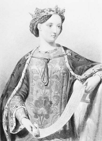 Marguerite Of France, 1279-1317. Queen Of King Edward I Of England. Engraved By B. Eyles After E. Corbould. From The Book The Queens Of England, Volume I By Sydney Wilmot. Published London Circa. 1890