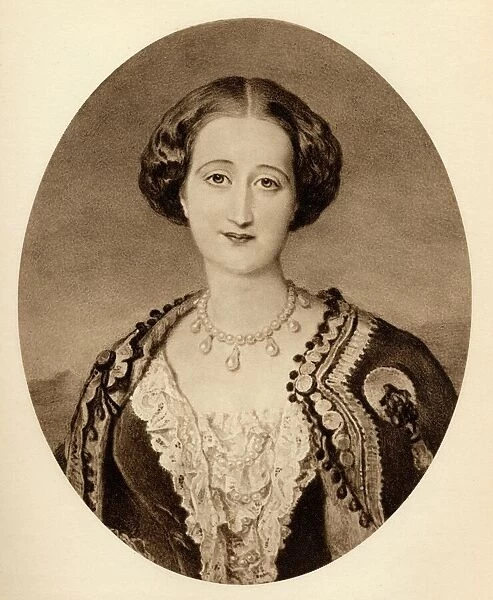 Maria Eugenia Ignacia Augustina Palafox De Guzman Portocarrero & Kirkpatrick 9Th Countess Of Teba 1826-1920. Empress Eugenie Consort Of France Wife Of Napoleon Iii From The Miniature By Sir W.K.Ross At Windsor Castle.From The Book 'The Letters Of Queen Victoria 1854-1861 Vol Iii' Published 1907