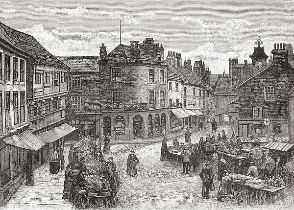 The Market Place And Old Town Hall, Carlisle, Cumbria, England In The Late 19Th Century. From Our Own Country Published 1898