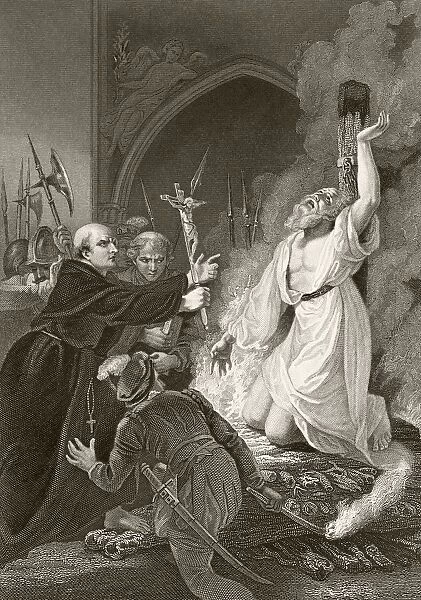 Martyrdom Of Archbishop Thomas Cranmer, 21 March 1556. From The National And Domestic History Of England By William Aubrey Published London Circa 1890