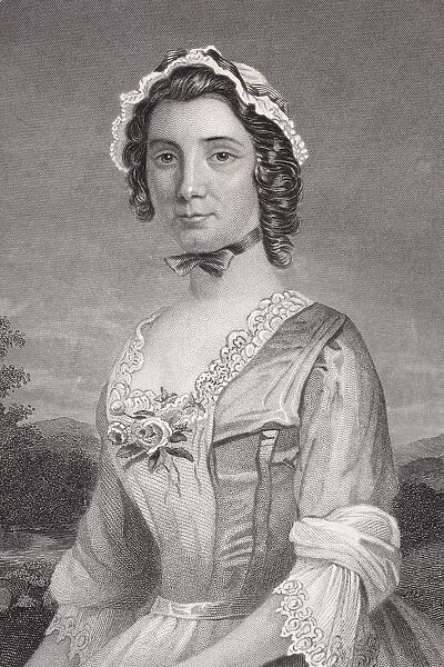 Mary Philipse 1730 - 1825. First Love Of George Washington. From The Book Gallery Of Historical Portraits Published C. 1880