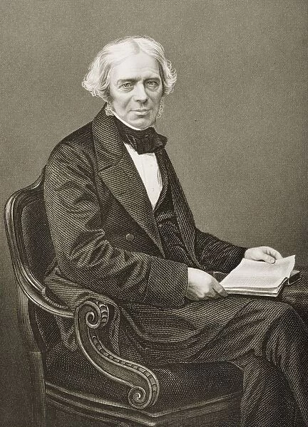 Michael Faraday, 1791-1867. British Scientist. Engraved By D. J. Pound From A Photograph By Mayall. From The Book The Drawing-Room Portrait Gallery Of Eminent Personages Published In London 1859