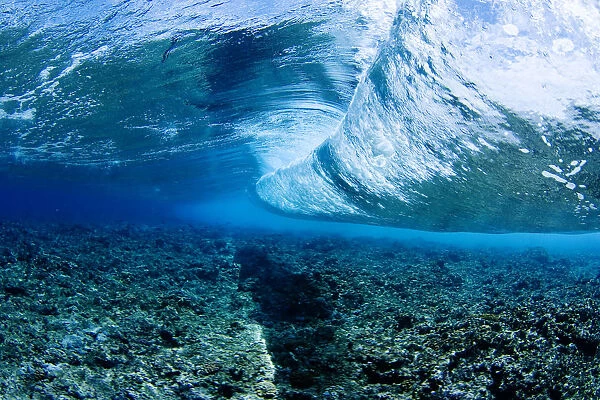 Micronesia, Underwater View Of Wave; Yap