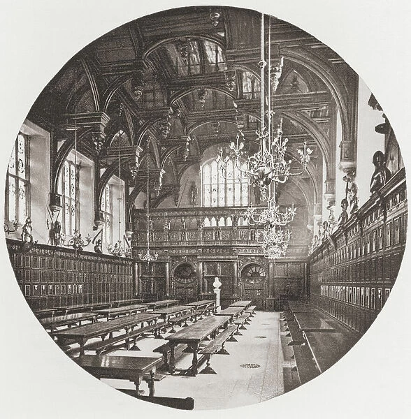 Middle Temple Hall, One Of The Four Inns Of Court, London, England In The Late 19Th Century. From London, Historic And Social, Published 1902