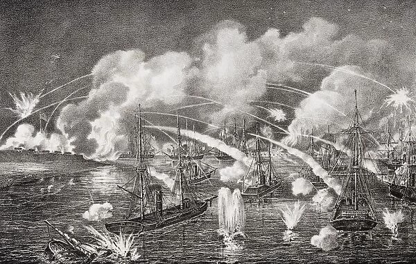 Midnight Naval Bombardment Of Fort Jackson Louisiana 1862