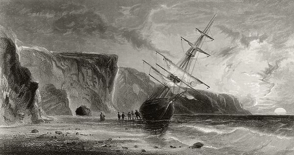 Midnight In September From Arctic Explorations In The Years 1853, 54, 55 By American Explorer Doctor Elisha Kent Kane 1820 To 1857 Volume 1 Published In Philadelphia By Childs And Peterson 1856 Engraved By G. Ulman After A Work By J. Hamilton From A Sketch By Doctor Kane
