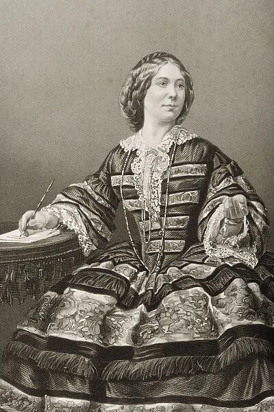 Miss Amy Sedgwick, ( Afterwards Mrs Parkes, Mrs Pemberton, And Mrs Goostry) 1830-1897. English Actress. Engraved By D. J. Pound From A Photograph By Mayall. From The Book The Drawing-Room Portrait Gallery Of Eminent Personages Published In London 1859