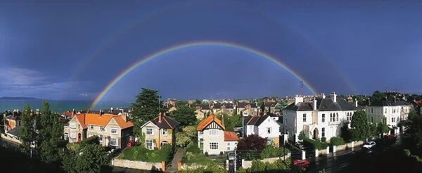Monkstown, Co Dublin, Ireland; Rainbow Over Housing