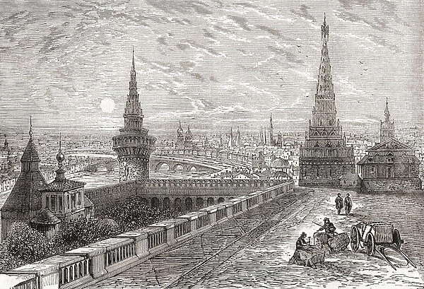Moscow, Russia In The 19th Century. From The National Encyclopaedia, Published C. 1890
