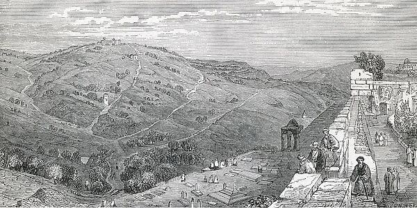 The Mount Of Olives Jerusalem From Bartletts Walks About Jerusalem From The Imperial Bible Dictionary Published By Blackie & Son Circa 1880S