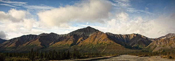 Mountains In Kluane National Park At Sunrise, Near Destruction Bay, Yukon