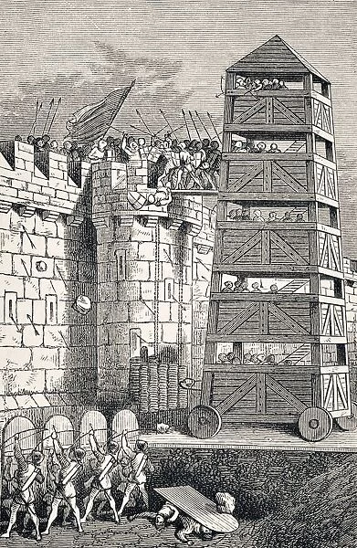 Moveable Seige Tower Used In Attacks Against Castles From The National And Domestic History Of England By William Aubrey Published London Circa 1890