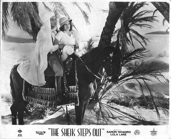 Movie photograph, an advertisement for The Sheik Steps Out, a 1937 American musical film