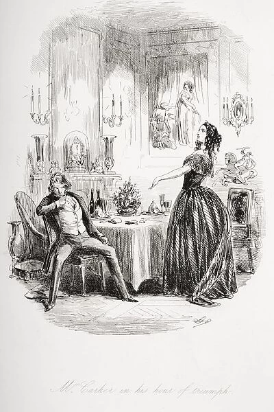 Mr Carker In His Hour Of Triumph. Illustration From The Charles Dickens Novel Dombey And Son By H. K. Browne Known As Phiz