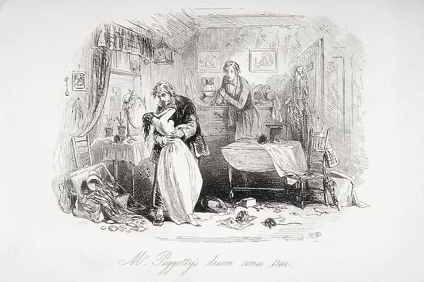 Mr. Peggottys Dream Comes True. Illustration From The Charles Dickens Novel David Copperfield By H. K. Browne Known As Phiz