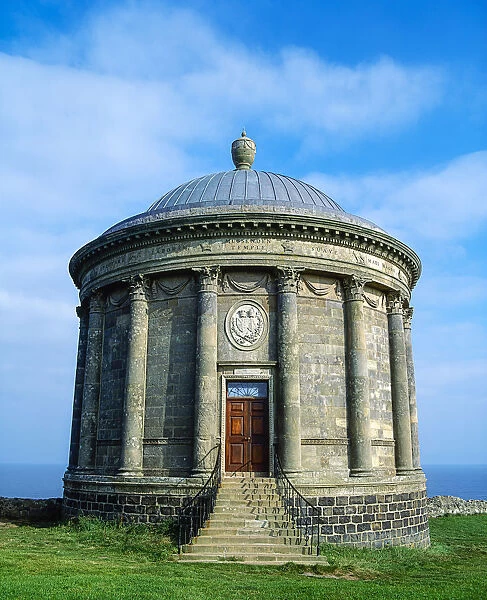 Mussenden Temple, Downhill Estate, Co Derry, Ireland; 18Th Century Building On The Cliffs Over The Atlantic (National Trust Property)