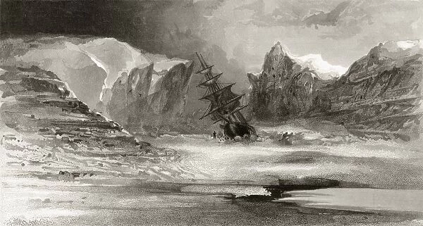 The Nip Off Cape Cornelius Grinnell Forge Bay From Arctic Explorations In The Years 1853, 54, 55 By American Explorer Doctor Elisha Kent Kane 1820 To 1857 Volume 1 Published In Philadelphia By Childs And Peterson 1856 Engraved By A. W. Graham After A Work By J. Hamilton From A Sketch By Doctor Kane