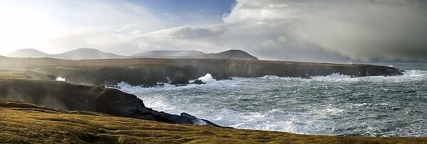 North Mayo, Co Mayo, Ireland; Sea Cliffs Next To The Atlantic