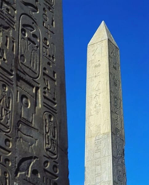 The Obelisk Of Hatshepsut With Detail Of The Obelisk Of Tuthmosis I In The Foreground
