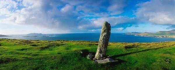 Ogham Stone, Dunmore Head, Dingle Peninsula, Co Kerry, Ireland