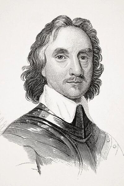 Oliver Cromwell 1599 To1658 English Military Leader And Politician Head Of State 1653 To 1659 From Old Englands Worthies By Lord Brougham And Others Published London Circa 1880 s
