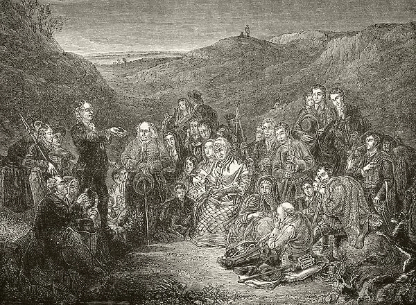 An Open Air Meeting Of Scottish Covenanters. From The National And Domestic History Of England By William Aubrey Published London Circa 1890