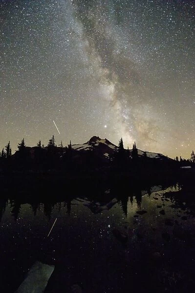 Oregon, United States Of America; Milky Way Over Mt. Jefferson