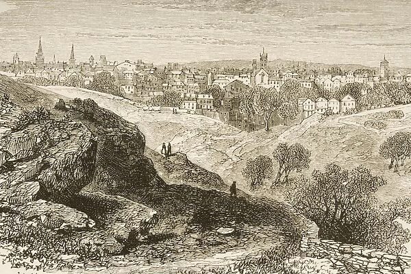 Overall View Of Salem Massachusetts In 1870S. From American Pictures Drawn With Pen And Pencil By Rev Samuel Manning Circa 1880