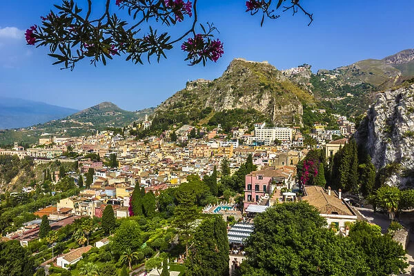 Overview of Taormina, Sicily, Italy