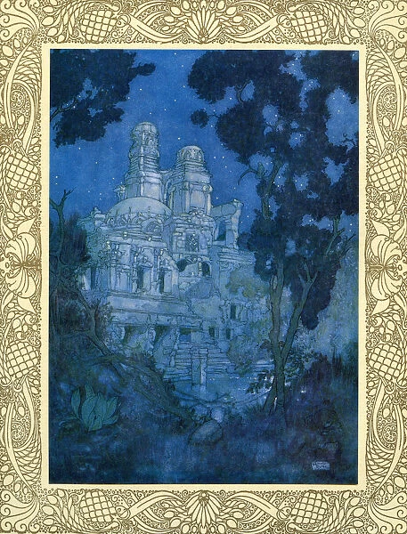 The Palace That To Heav n His Pillars Threw, And Kings The Forehead On His Threshold Drew - I Saw The Solitary Ringdove There, And 'coo, Coo, Coo, 'She Cried;And 'coo, Coo, Coo. 'Illustration By Edmund Dulac From The Rubaiyat Of Omar Khayyam, Published 1909