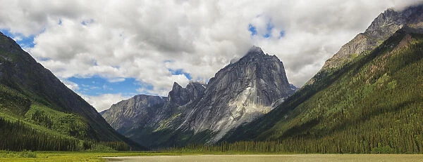 Panoramic Of Mount Harrison Smith In The Cirque Of The Unclimbables; Northwest Territories, Canada