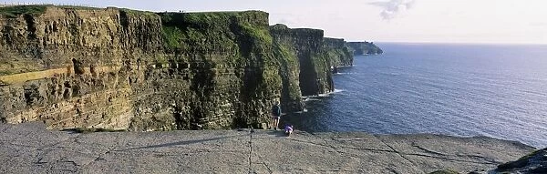 Panoramic View Of Cliffs, Cliffs Of Moher, County Clare, Republic Of Ireland