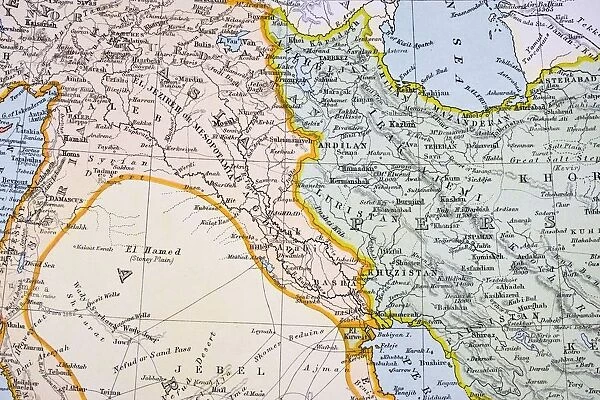 Partial Map Of Turkey Kurdistan Iraq Persia Middle East In 1890S From The Citizens Atlas Of The World Published London Circa 1899