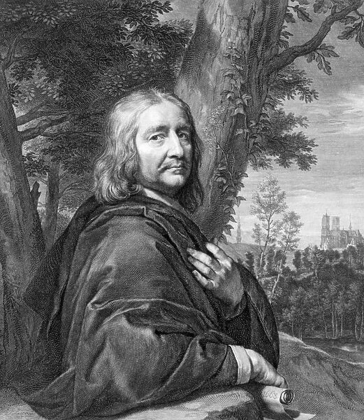 Philippe De Champaigne 1602 To 1674 Belgian Baroque Era Painter Of The French School From 17Th Century Print Engraved By Gerard Edelinck Based On Self Portrait