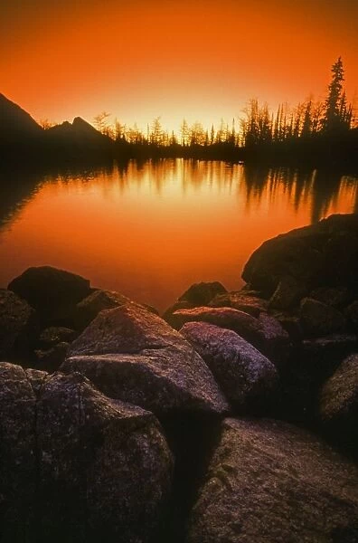 A Pond At Sunset, British Columbia, Canada